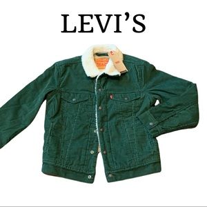 Levi's Green Corduroy Sherpa Jacket